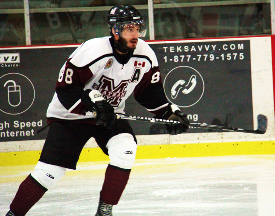 Blake Blondeel with the Chatham Maroons